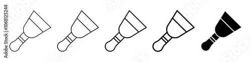 putty knife icon Simple outline illustration