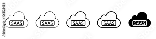saas icon Simple outline illustration