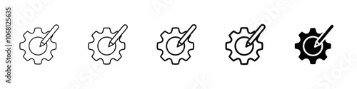 setting edit icon Simple outline illustration