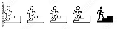 stairs icon Simple outline illustration