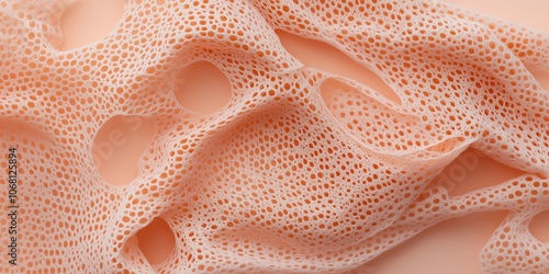 Peach Perforated Fabric Texture 