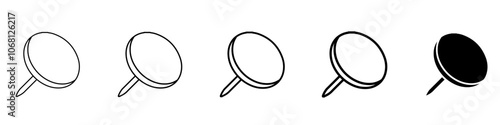 thumbpin icon Simple outline illustration photo