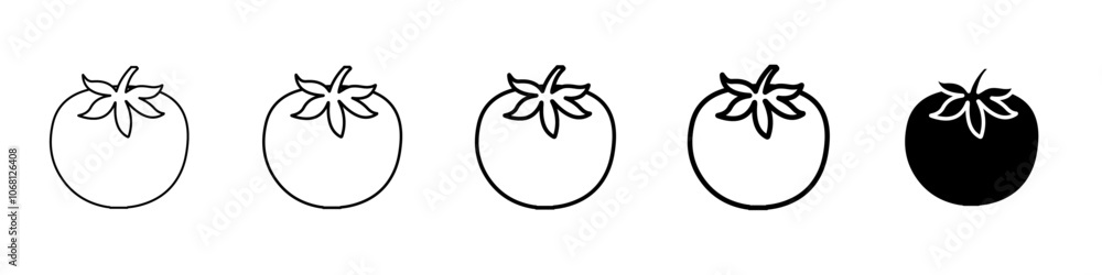 tomato icon Simple outline illustration tomato icon Simple outline illustration