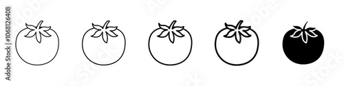 tomato icon Simple outline illustration