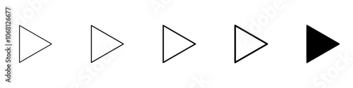 video paused icon Simple outline illustration