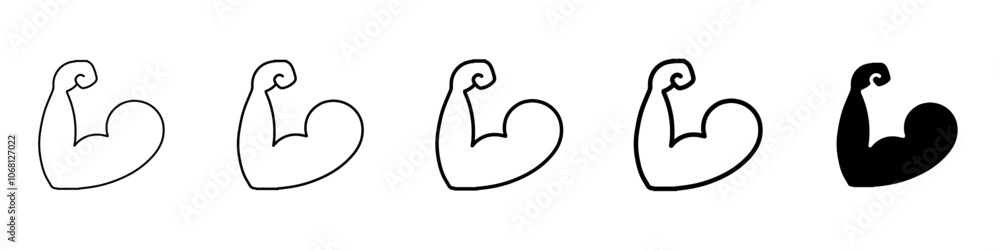 arm flex icon Simple outline illustration arm flex icon Simple outline illustration