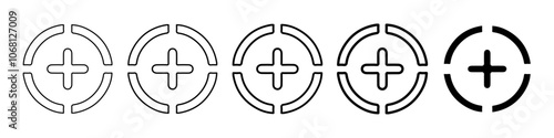 add icon Simple outline illustration