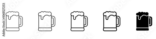beer icon Simple outline illustration