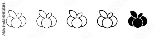 berry icon Simple outline illustration