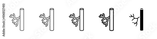 blood vessel icon Simple outline illustration