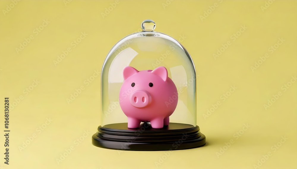 Secure your savings discover the importance of protecting your piggy bank inside a glass dome Secure your savings discover the importance of protecting your piggy bank inside a glass dome