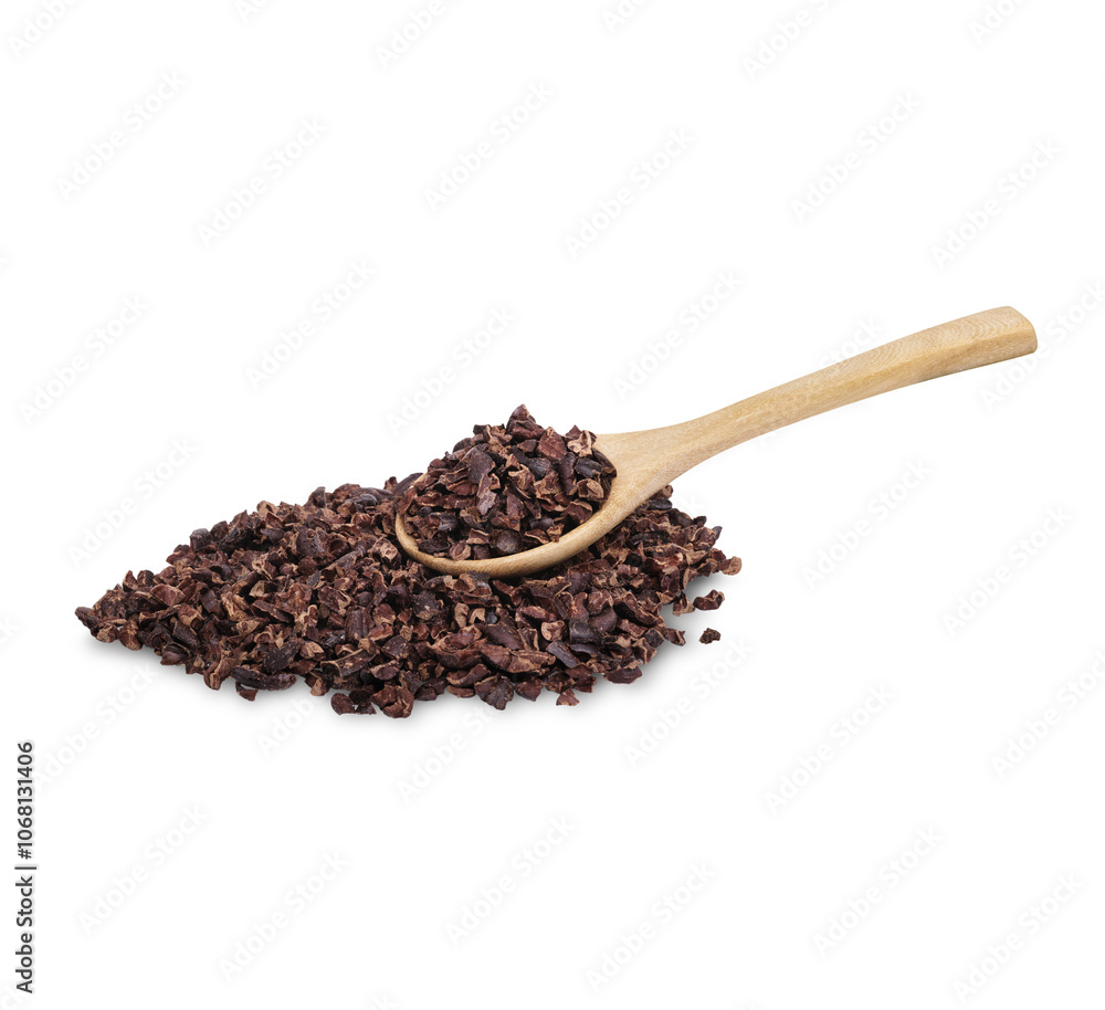 Cocoa nibs that are strong and have not undergone any processing other than roasting and shelling isolated on transparent background. (.PNG) Cocoa nibs that are strong and have not undergone any processing other than roasting and shelling isolated on transparent background. (.PNG)