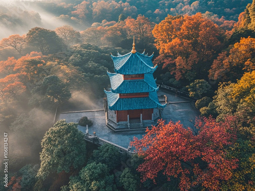 Scenic view of Yuelu Mountain, Changsha, Hunan, China photo