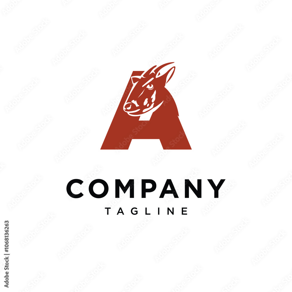 Letter A Saola logo icon vector Letter A Saola logo icon vector