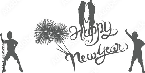 Happy new year 2025 design. With colorful truncated number illustrations.eps 10 Premium vector new year celebration concept. 