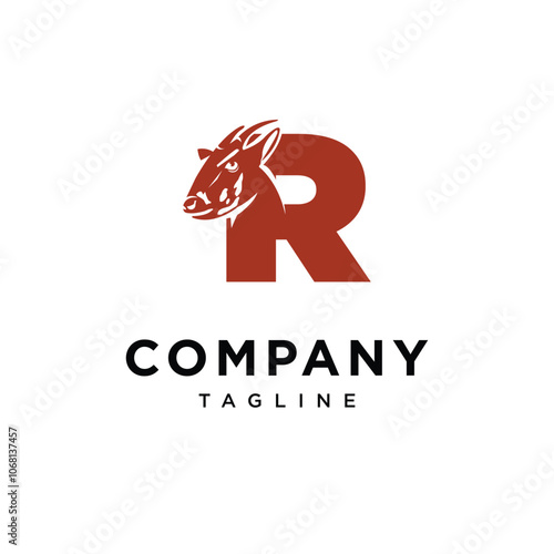 Letter R Saola logo icon vector