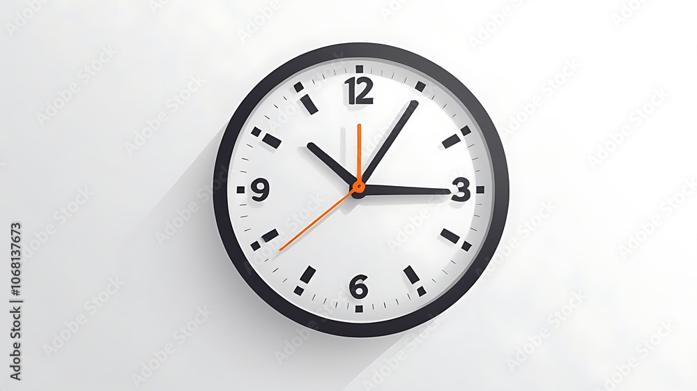 Minimalistic icon of a clock symbol for time and schedule on white background. Minimalistic icon of a clock symbol for time and schedule on white background.