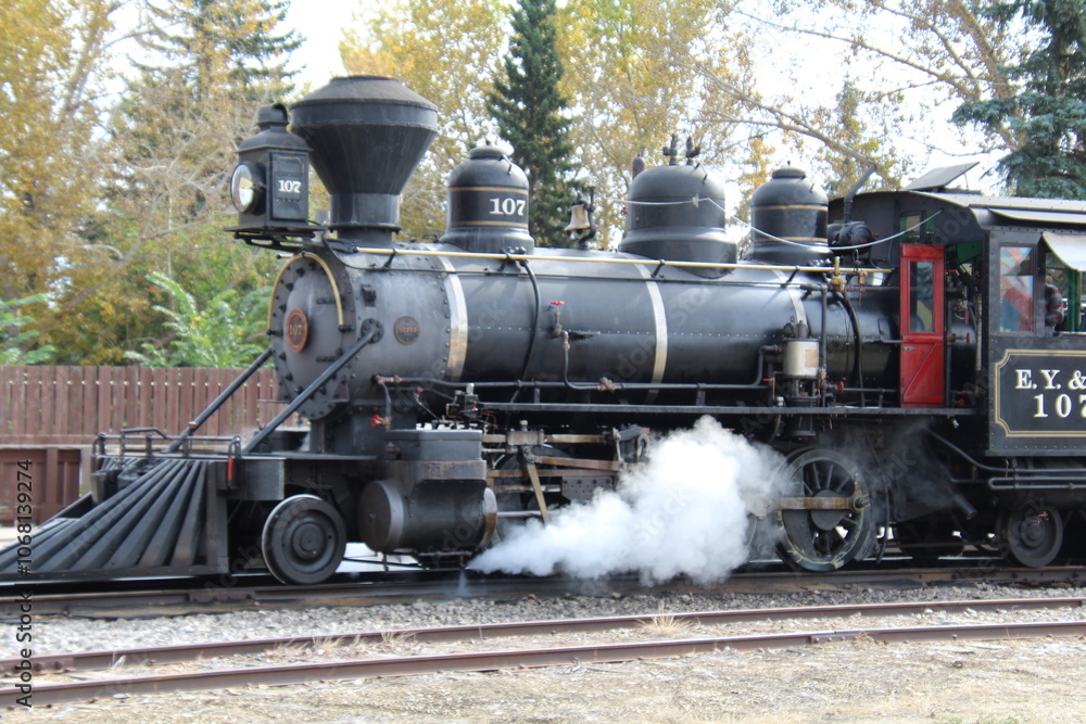 Obraz premium Steam Up, Fort Edmonton Park, Edmonton, Alberta