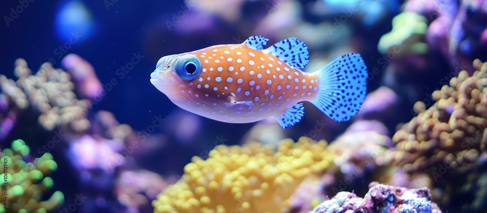 A Vibrant, Spotted Pufferfish A Vibrant, Spotted Pufferfish