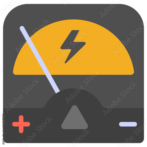 ammeter flat icon