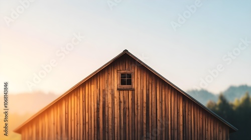 Wooden Barn Roof with Window