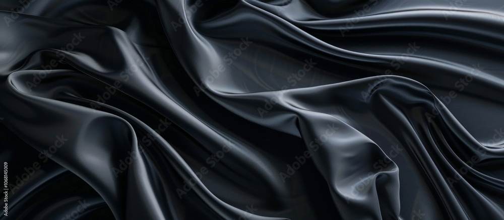 Abstract Black Silk Drapery Abstract Black Silk Drapery