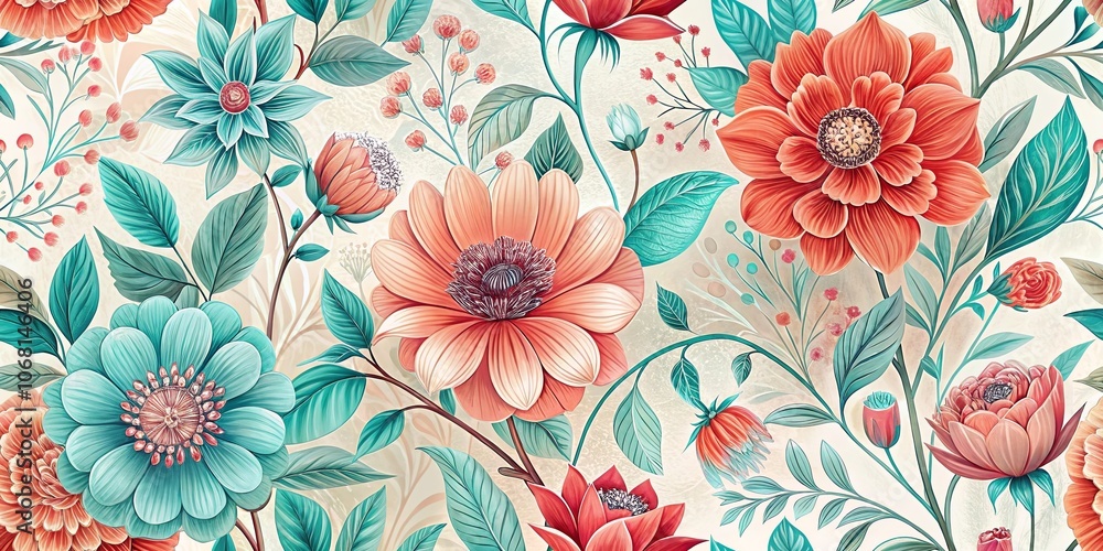 custom made wallpaper toronto digitalFloral symphony of delicate hues and layered petals, blooming in vibrant harmony on a soft, textured canvas