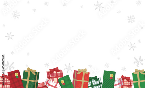 クリスマスのかわいいベクターイラスト背景素材