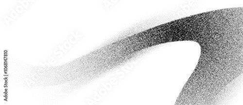 Dotwork abstract background, black grain texture, Abstract stipple sand effect, gradient backdrop from dots. Vector illustration.