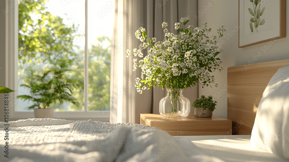 Fototapeta premium Flower, flower arrangement, art, scene, vase, beautiful, gorgeous, life, four seasons, spring, summer, autumn, winter, bedroom, living room, dining table, dining room, flower, bouquet, yellow, orange,