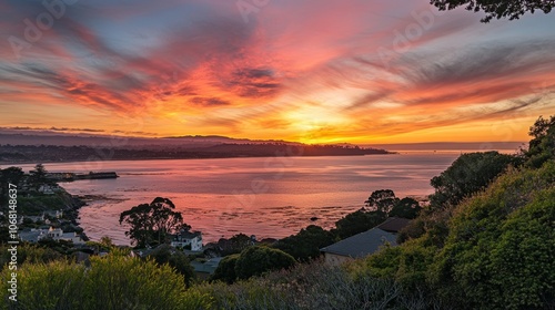 View of monterey bay california usa