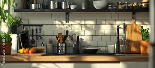 Modern Kitchen with Sunlight