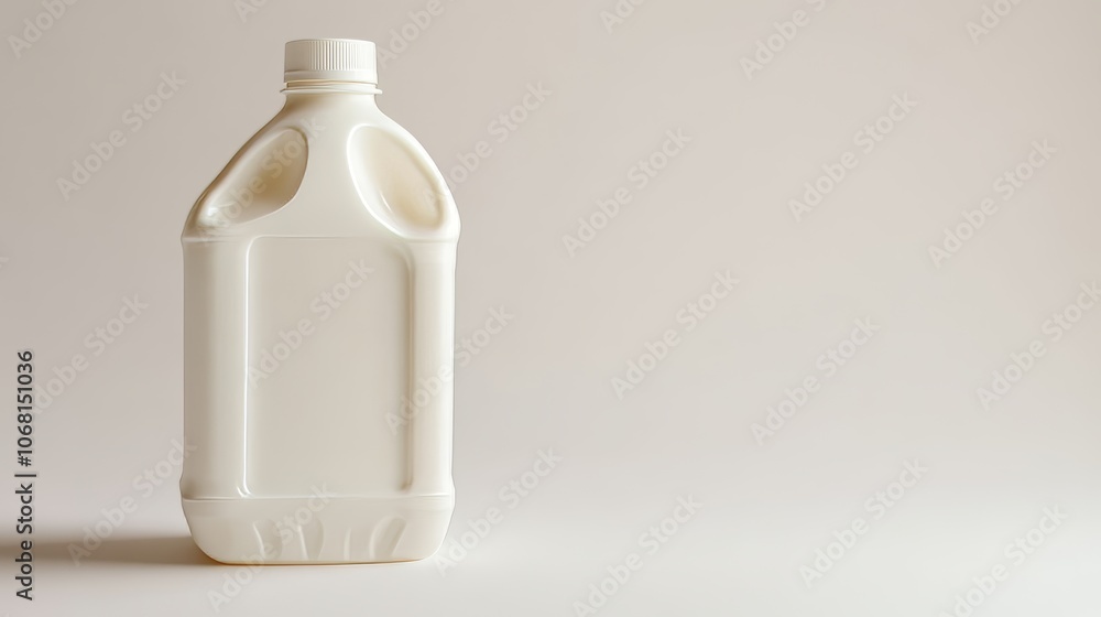 White plastic milk container bottle isolated on white White plastic milk container bottle isolated on white