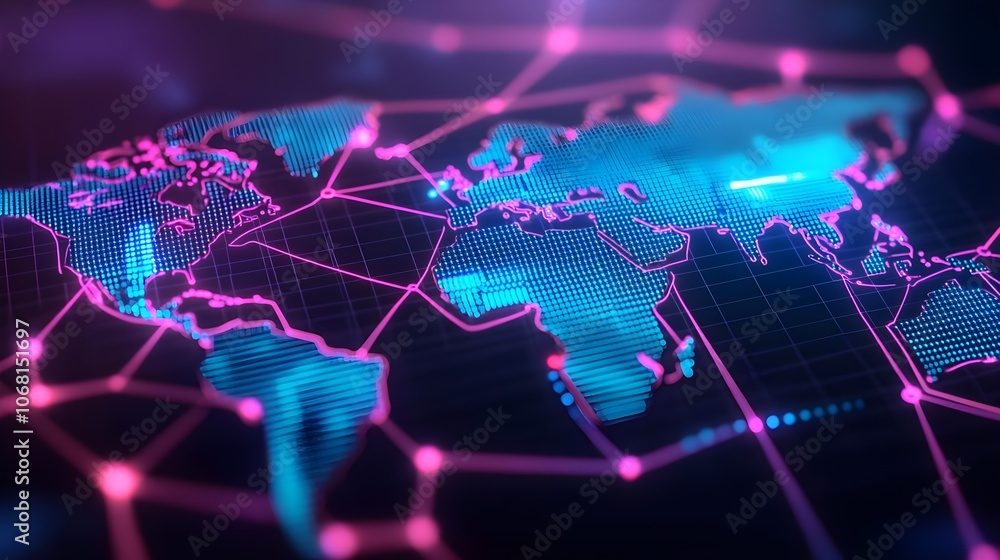 Digital World Map Network Digital World Map Network