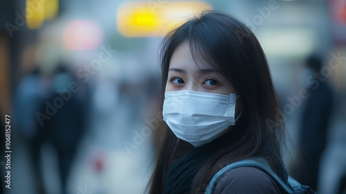 Protect air pollution pm25 and corona viruscovid-19 copy space photo