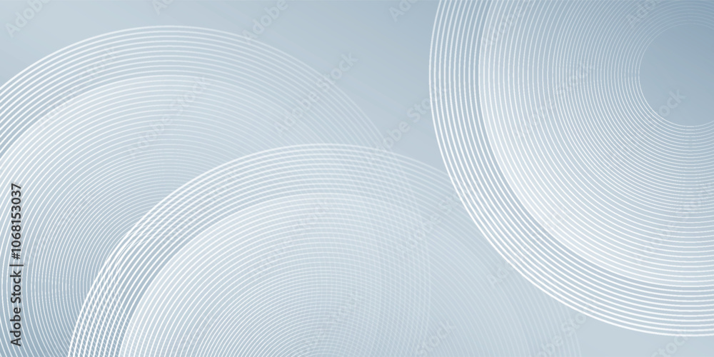 Fototapeta premium Abstract circle lines rendering of wavy patterns against gray background simple