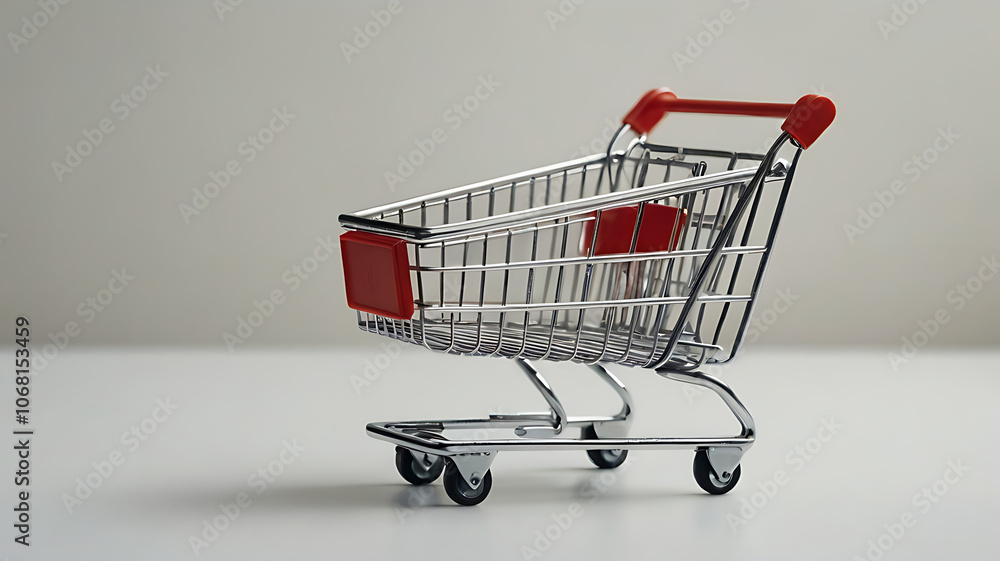 Minimalistic icon of a shopping cart symbol for e-commerce on white background. Minimalistic icon of a shopping cart symbol for e-commerce on white background.