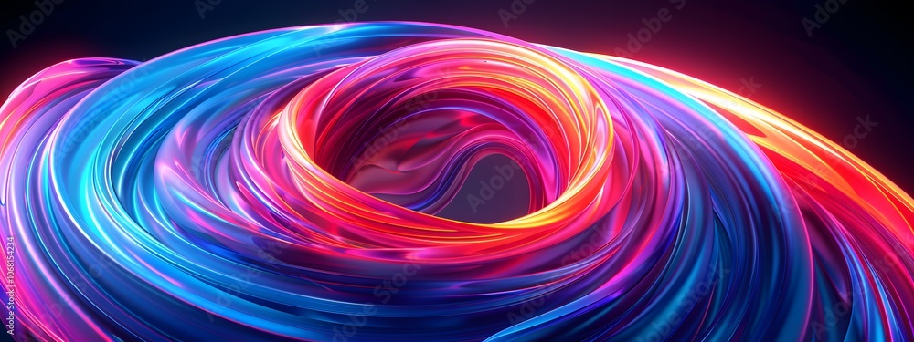 Abstract swirl of vibrant neon colors blending seamlessly against a dark background. Energy, futuristic, psychedelic, dynamic, movement, pattern, design,creativity,digital art,fluidity Abstract swirl of vibrant neon colors blending seamlessly against a dark background. Energy, futuristic, psychedelic, dynamic, movement, pattern, design,creativity,digital art,fluidity