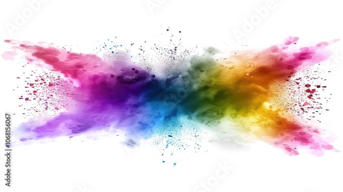 Colored Powder Explosion in the Background - a vibrant and exciting visual. The colored powder explosion in the background creates a dynamic and eye-catching look. It gives the impression of a spectac photo