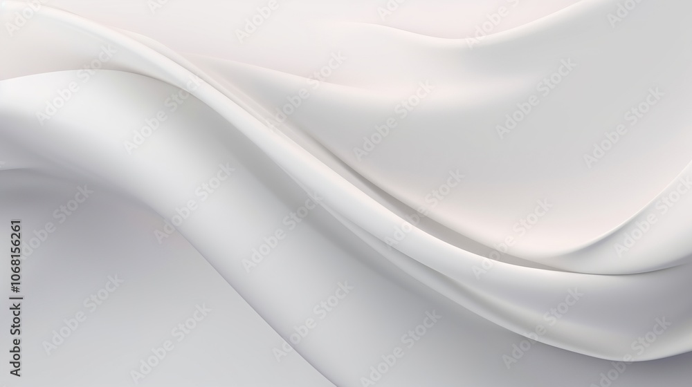 Soft White Fabric with Gentle Flowing Textures Soft White Fabric with Gentle Flowing Textures