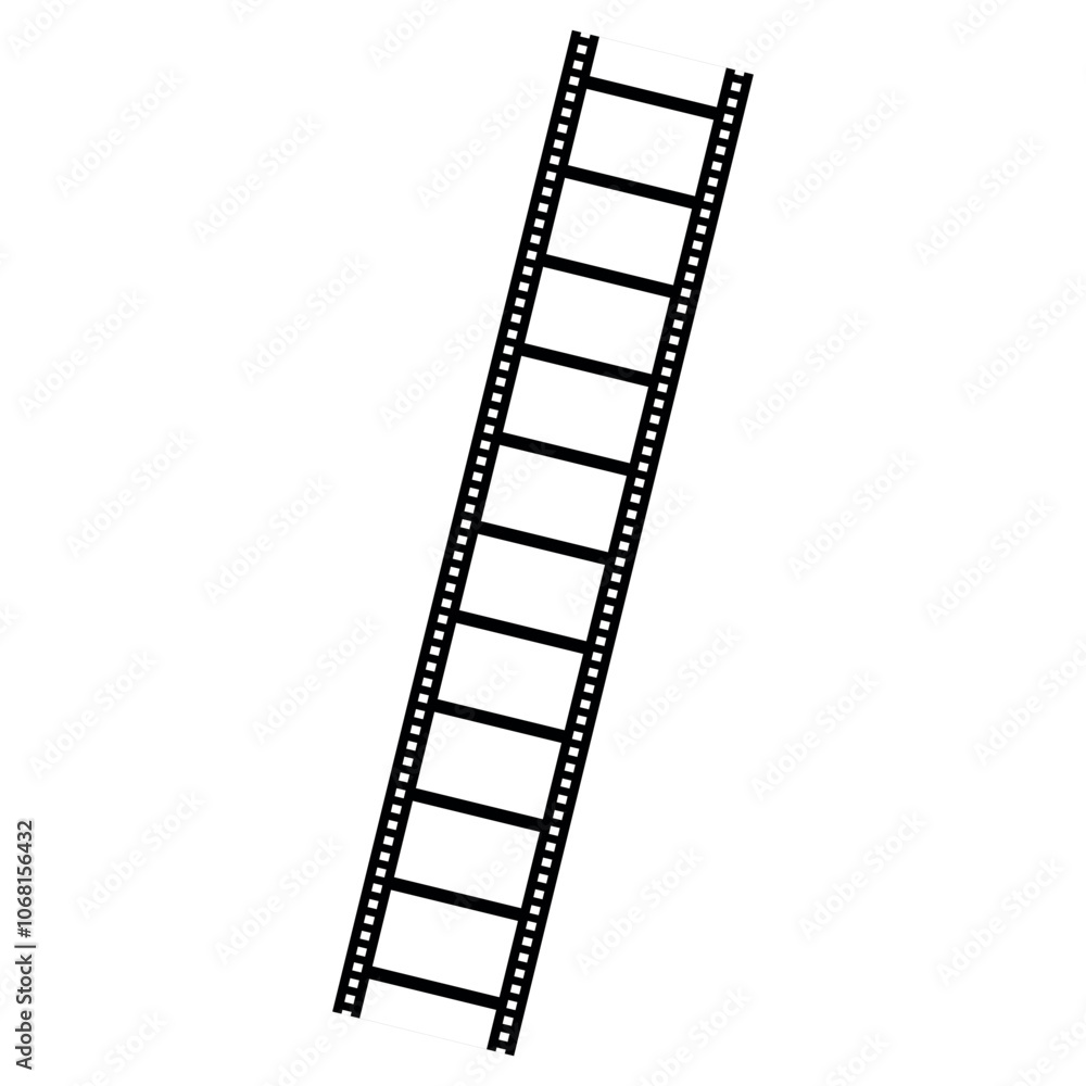 film strip isolated on white. illustration of a film strip. movies film background with flim roll film strip isolated on white. illustration of a film strip. movies film background with flim roll