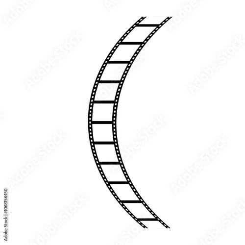 film strip isolated on white. illustration of a film strip. movies film background with flim roll