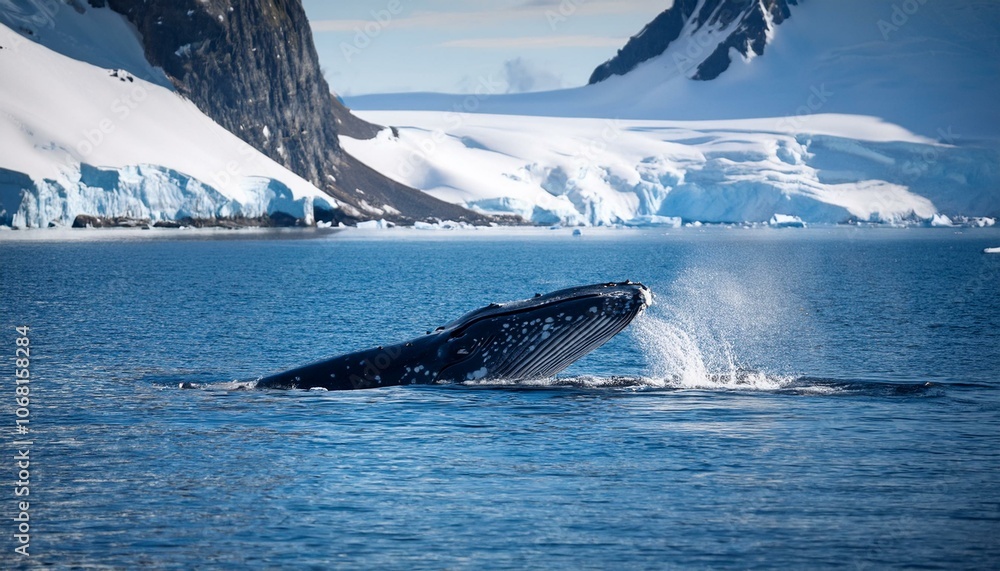 Fototapeta premium Humpback whale in Antarctica