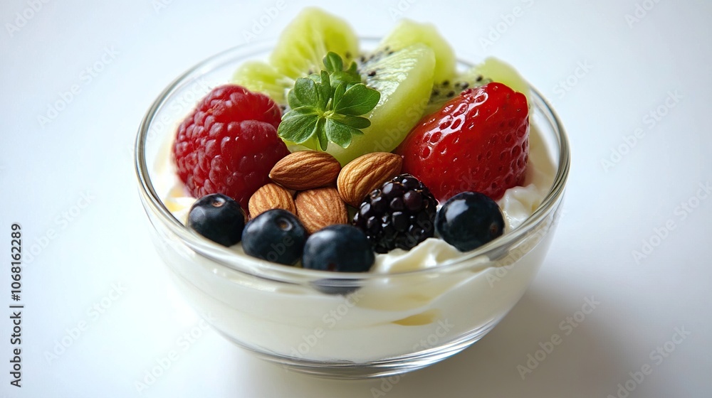 Berry, kiwi, Greek yogurt, plain, yogurt, fruit, nuts, fruits, vegetables, vegan, salad Berry, kiwi, Greek yogurt, plain, yogurt, fruit, nuts, fruits, vegetables, vegan, salad