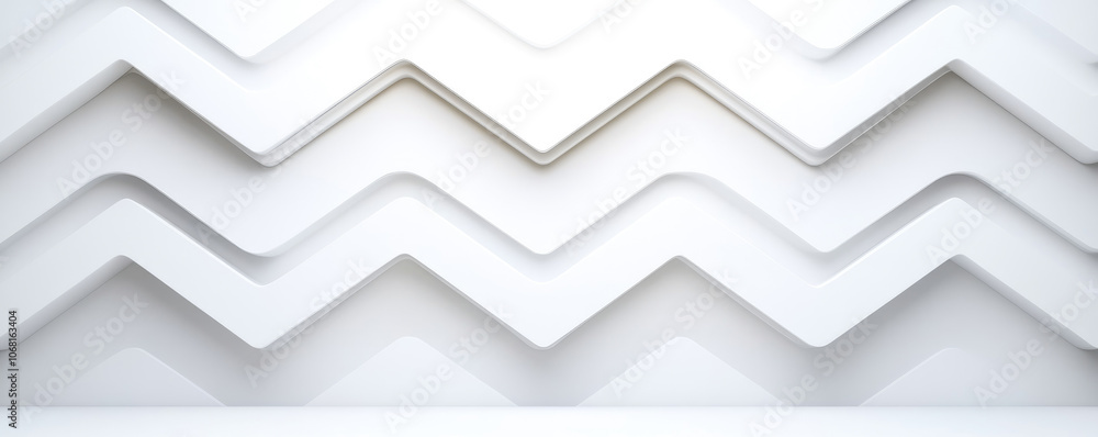 Futuristic White Zig Zag Background, sleek 3D design, vibrant patterns, ideal for modern presentations, ample space for text integration. Futuristic White Zig Zag Background, sleek 3D design, vibrant patterns, ideal for modern presentations, ample space for text integration.