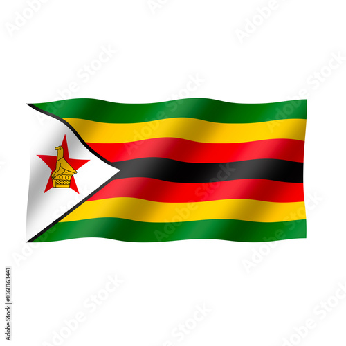 The national flag of zimbabwe is flying beautifully Free Download The national flag of zimbabwe is flying beautifully - GFXLoad