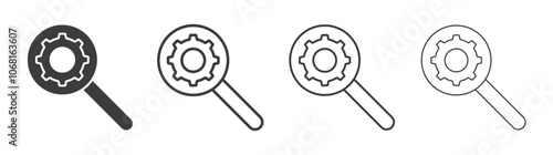 Resource icon set vector in black and white colors