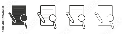 Defining icon set vector in black and white colors
