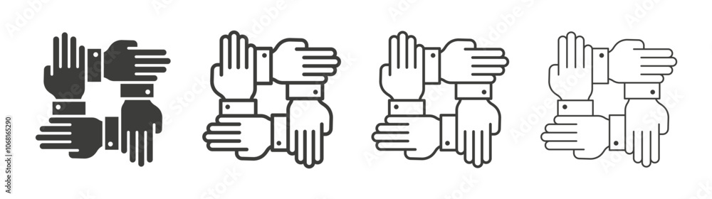 Teamwork icon pack. vector illustration Teamwork icon pack. vector illustration