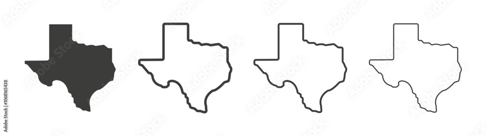 Texas icon pack. vector illustration Texas icon pack. vector illustration